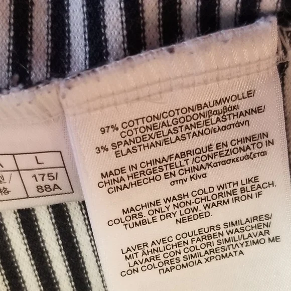 Brooks Brothers Black and White Striped Short Sleeve Shirt - Picture 4 of 4